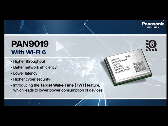 Panasonic 推出首款Wi-Fi 6与蓝牙组合模块