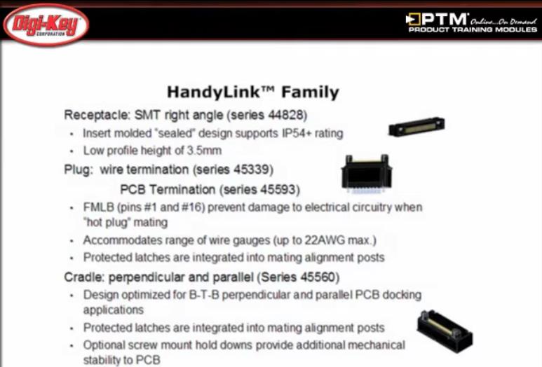 Molex Handylink连接器：小巧设计，大能量