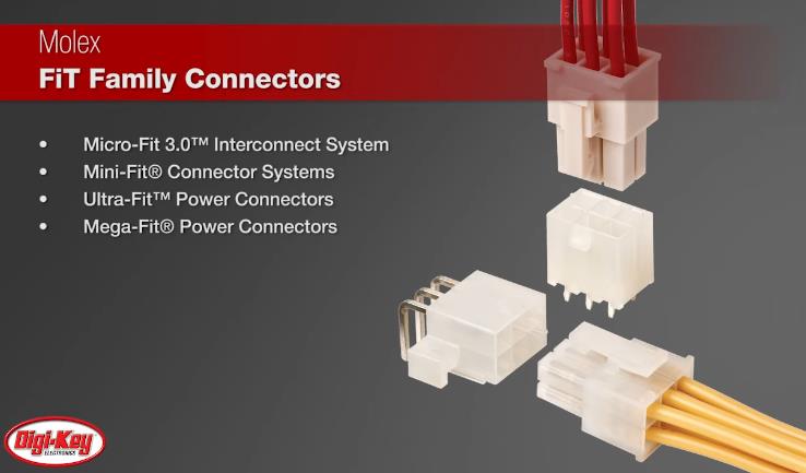 Molex Fit 连接器：多用途电源连接器的灵活选择